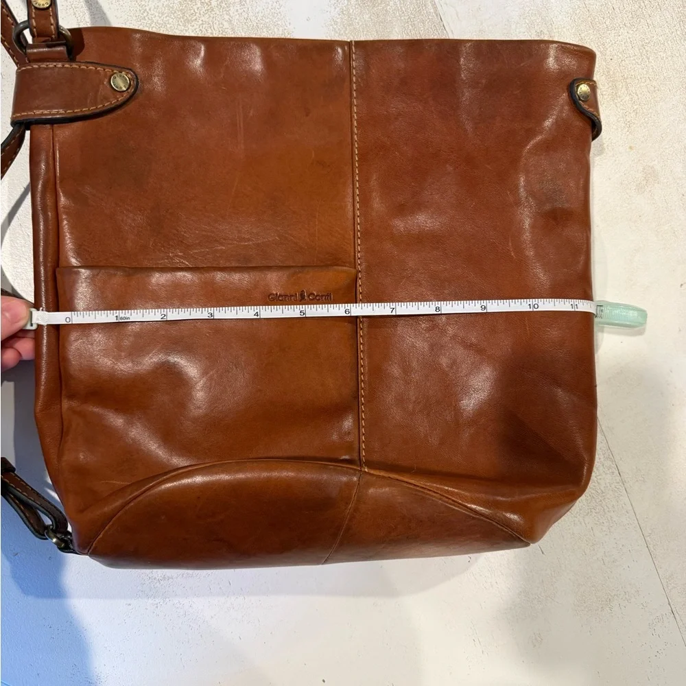 Gianni Conti soft brown leather adjustable shoulder bag - Picture 3 of 10